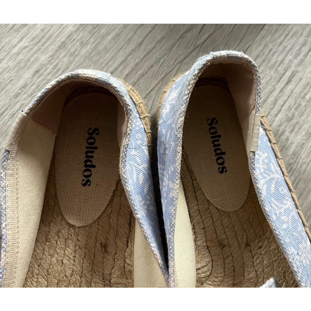 Soludos blue bonnet espadrille shoes size 8.5 - Picture 6 of 12